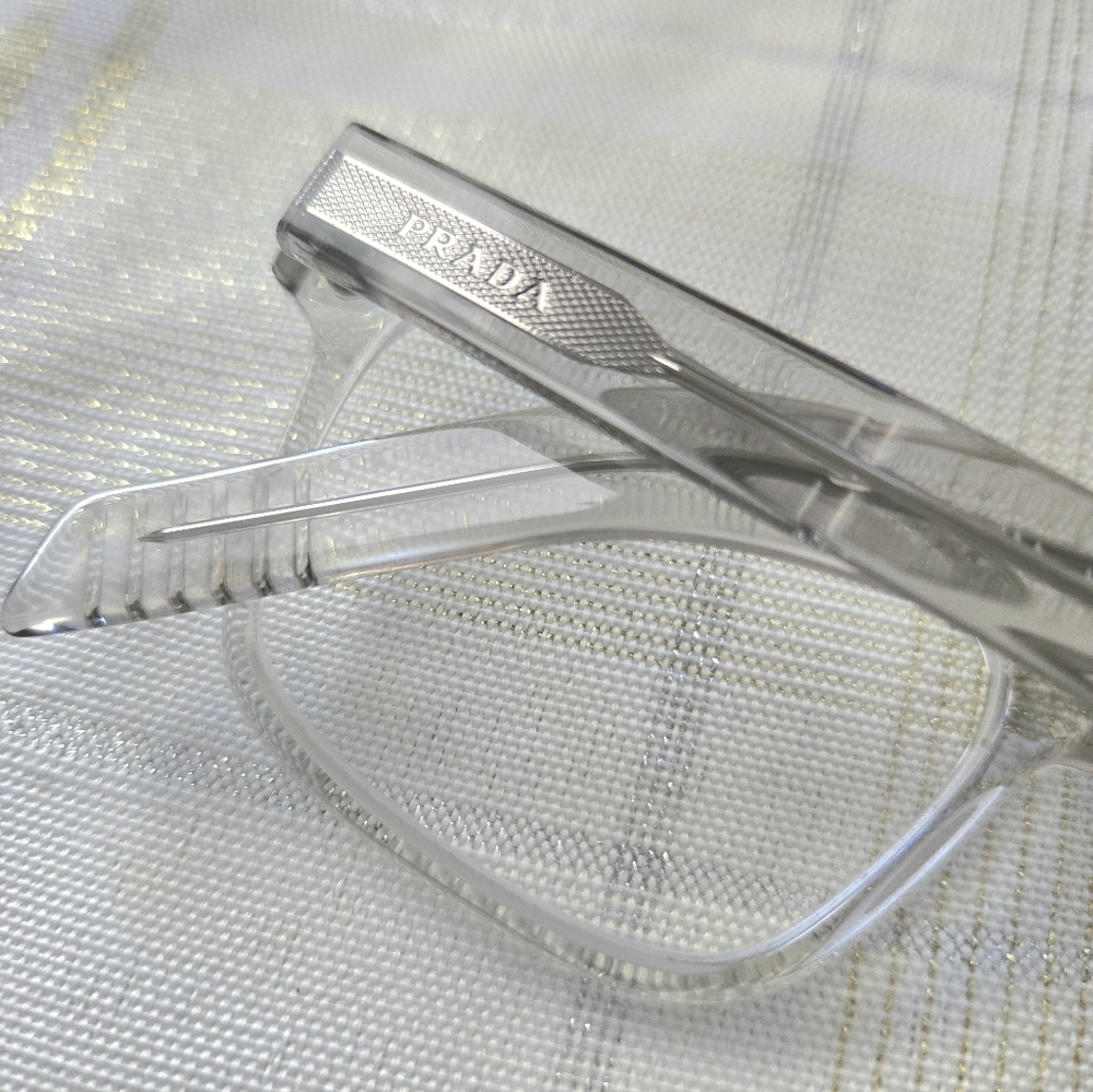 Prada Men's Transparent Gray Glasses - Picture 8 of 15